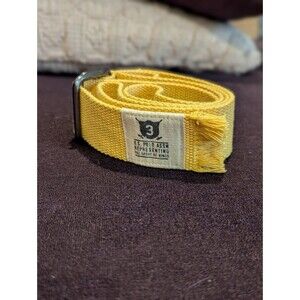 US Polo Assn 42" Yellow Double Loop Belt